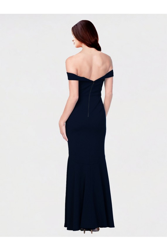 Ivory Off the Shoulder Sleeveless Low Back Mermaid Formal Dress / Bridesmaid Dress Townsville