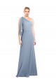 Smoke Blue One Shoulder Flutter Sleeves Sheath Formal Dress / Bridesmaid Dress Townsville