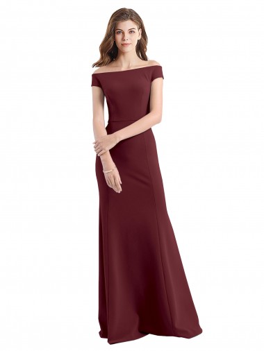 Burgundy Gold High Neck Sleeveless Sheath Prom Dress / Bridesmaid Dress Townsville