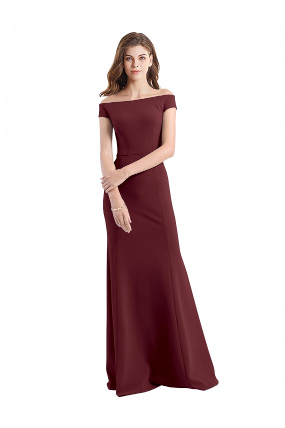 Burgundy Gold High Neck Sleeveless Sheath Prom Dress / Bridesmaid Dress Townsville