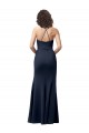 Dark Navy High Neck Sleeveless Open Back Sheath Formal Evening Gown / Prom Dress / Bridesmaid Dress Townsville