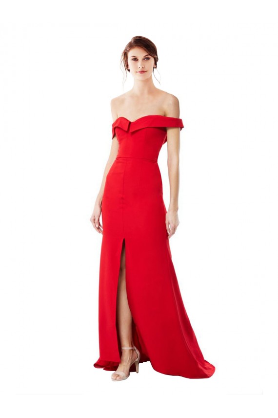 Red High Neck Sleeveless A-Line Bridesmaid Dress / Evening Dress Townsville