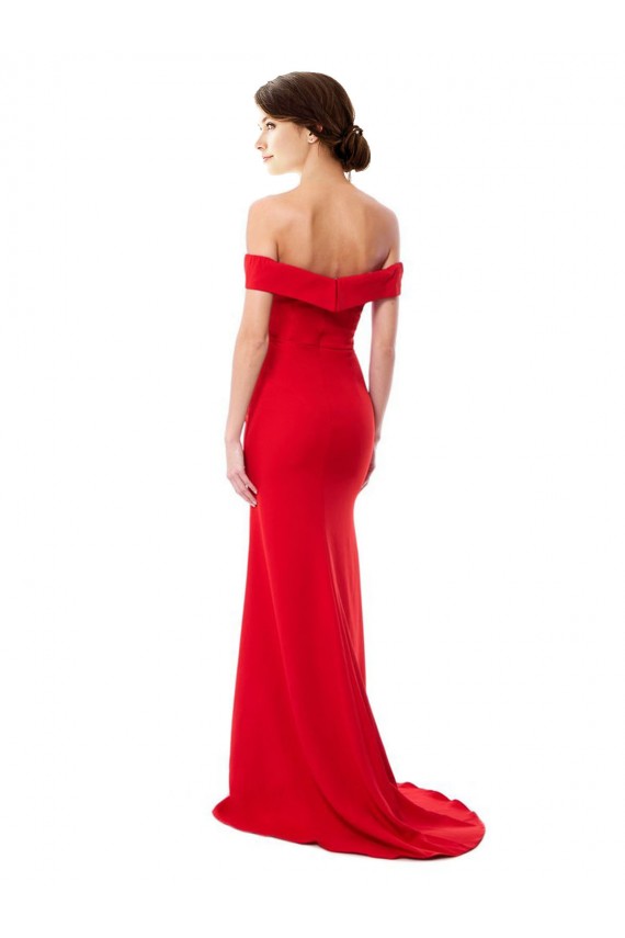 Red High Neck Sleeveless A-Line Bridesmaid Dress / Evening Dress Townsville