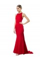 Red High Neck Sleeveless Open Back Mermaid Formal Evening Gown / Bridesmaid Dress Townsville