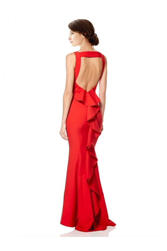 Red High Neck Sleeveless Open Back Mermaid Bridesmaid Dress / Evening Gowns Townsville