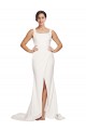 Ivory Square Neck Sleeveless Low Back Sheath Semi Formal Evening Dress / Prom Dress / Bridesmaid Dress Townsville