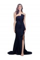 Dark Navy Strapless Sleeveless Low Back Sheath Semi Formal Evening Dress / Prom Dress / Bridesmaid Dress Townsville