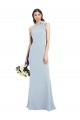 Light Sky Blue High Neck Sleeveless Open Back Trumpet Semi Formal Evening Dress / Prom Dress / Bridesmaid Dress Townsville