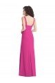 Fuchsia Square Neck Sleeveless Low Back Trumpet Semi Formal Evening Dress / Prom Dress / Bridesmaid Dress Townsville