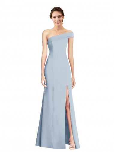 Light Sky Blue Off the Shoulder Sleeveless Trumpet Formal Evening Gown / Prom Dress / Bridesmaid Dress Townsville