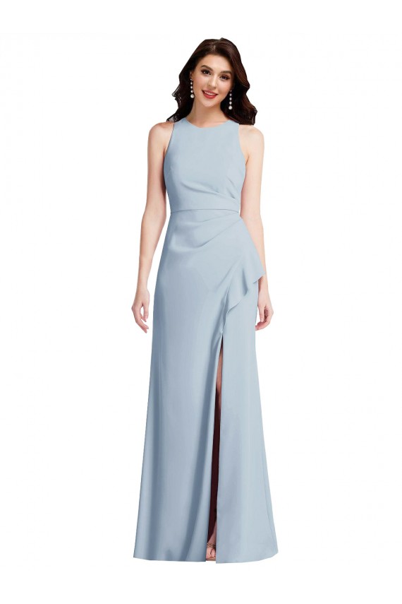 Light Sky Blue Halter Neck Sleeveless Trumpet Formal Dress / Bridesmaid Dress Townsville