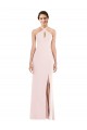 Pink Halter Neck Sleeveless Low Back Trumpet Formal Evening Gown / Prom Dress / Bridesmaid Dress Townsville