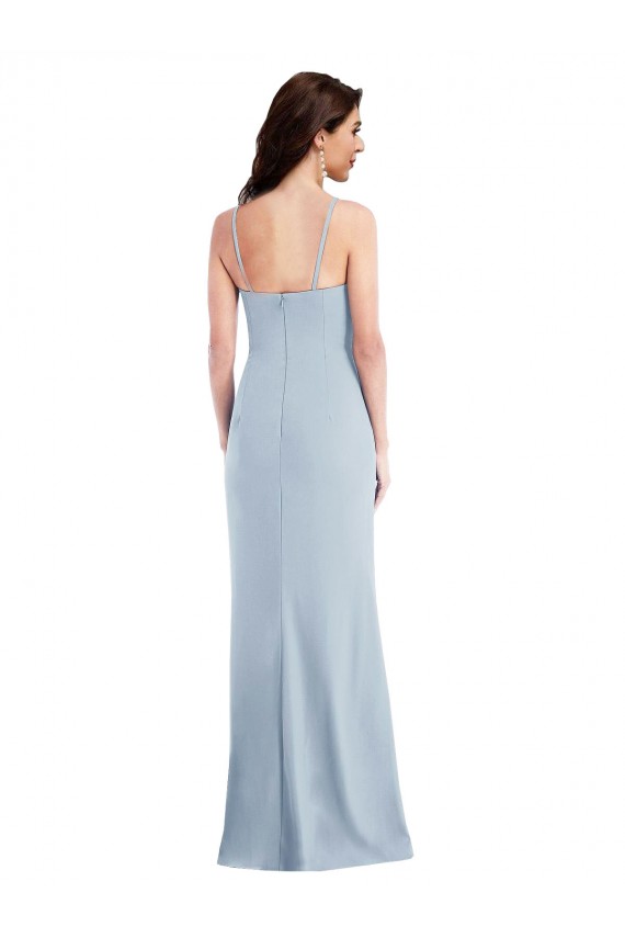 Light Sky Blue Spaghetti Straps Sleeveless Trumpet Formal Evening Gown / Prom Dress / Bridesmaid Dress Townsville