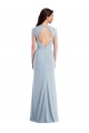 Light Sky Blue Cap Sleeves Open Back Trumpet Formal Evening Gown / Prom Dress / Bridesmaid Dress Townsville