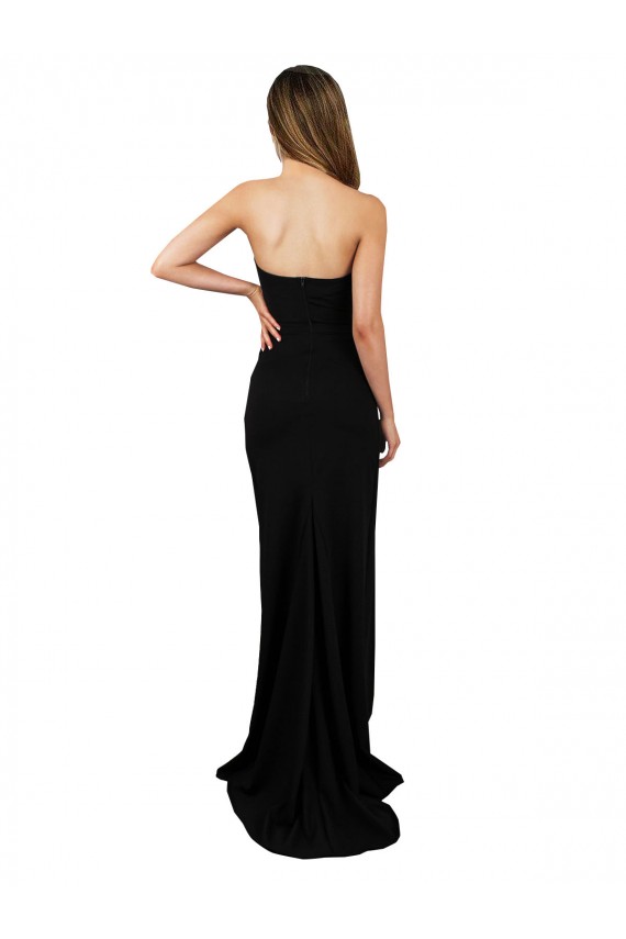Black High Neck Sleeveless Low Back Column Formal Evening Gown / Prom Dress / Bridesmaid Dress Townsville
