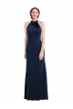 Dark Navy High Neck Sleeveless Open Back Trumpet Semi Formal Evening Dress / Prom Dress / Bridesmaid Dress Townsville