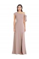 Dusty Pink Off the Shoulder Sleeveless A-Line Formal Evening Gown / Prom Dress / Bridesmaid Dress Townsville