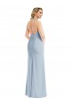 Light Sky Blue Halter Neck Sleeveless Open Back Trumpet Bridesmaid Dress / Evening Dress Townsville