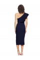 Dark Navy One Shoulder Sleeveless Stretch Crepe Sheath Formal Evening Gown / Prom Dress / Bridesmaid Dress Townsville