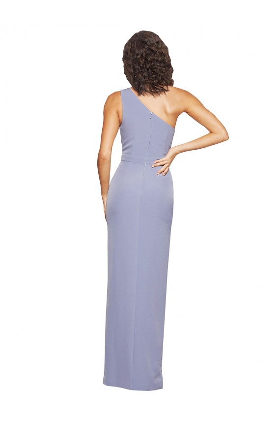 Smoke Blue One Shoulder Sleeveless Sheath Formal Evening Gown / Prom Dress / Bridesmaid Dress Townsville