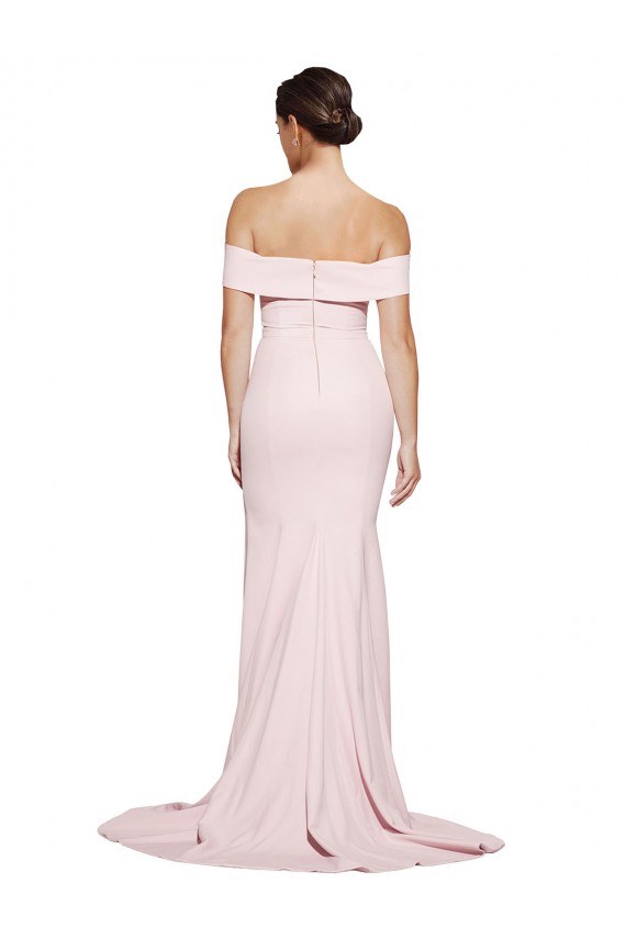 Pink Square Neck Sleeveless Low Back Sheath Formal Evening Gown / Prom Dress / Bridesmaid Dress Townsville