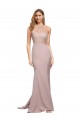Dusty Pink High Neck Sleeveless Sheath Formal Evening Gown / Prom Dress / Bridesmaid Dress Townsville