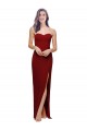 Burgundy Sweetheart Sleeveless Low Back Sheath Bridesmaid Dress / Evening Dress Townsville
