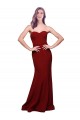 Burgundy Strapless Sleeveless Low Back Sheath Formal Evening Gown / Prom Dress / Bridesmaid Dress Townsville