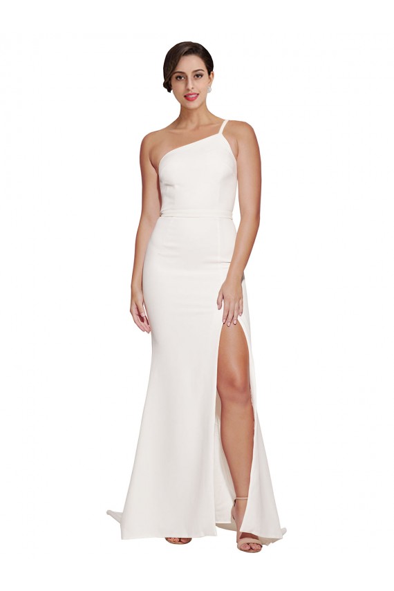 Ivory Strapless Sleeveless Sheath Semi Formal Evening Dress / Prom Dress / Bridesmaid Dress Townsville