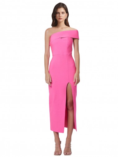 Fuchsia One Shoulder Sleeveless Sheath Evening Gown / Prom Dress / Bridesmaid Dress Townsville