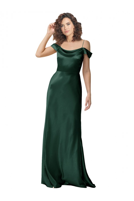 Hunter Spaghetti Straps Sleeveless V-Back A-Line Formal Evening Gown / Prom Dress / Bridesmaid Dress Townsville