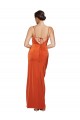 Rust Cowl Neck Sleeveless Open Back Sheath Formal Evening Gown / Prom Dress / Bridesmaid Dress Townsville