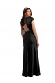Black V-Neck Cap Sleeves Keyhole Back A-Line Formal Evening Gown / Prom Dress / Bridesmaid Dress Townsville