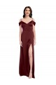 Burgundy Gold V-Neck Sleeveless A-Line Formal Dress / Bridesmaid Dress Townsville