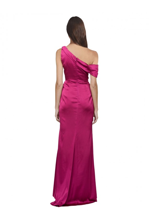 Fuchsia One Shoulder Sleeveless A-Line Bridesmaid Dress / Evening Dress Townsville