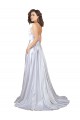 White Spaghetti Straps Sleeveless A-Line Beach Wedding Dress Townsville