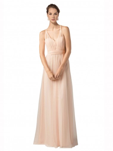 Nude Sweetheart Sleeveless A-Line Bridesmaid Dress / Evening Dress Townsville