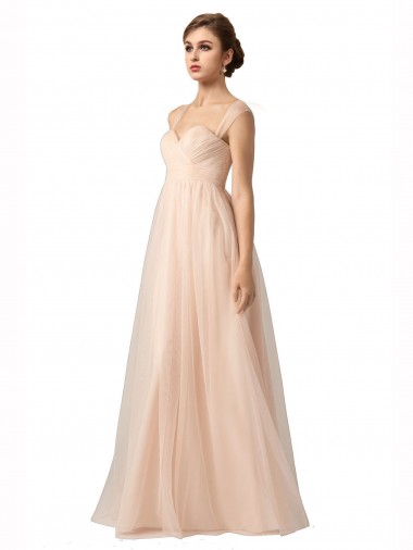 Nude Sweetheart Sleeveless A-Line Bridesmaid Evening Gowns Townsville