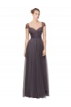Pewter Sweetheart Cap Sleeves A-Line Bridesmaid Dress Townsville