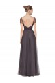 Pewter Sweetheart Cap Sleeves A-Line Bridesmaid Dress Townsville