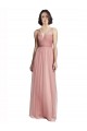Rose Pink V-Neck Sleeveless A-Line Bridesmaid Dress Townsville