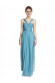 Sky Blue V-Neck Sleeveless A-Line Bridesmaid Dress Townsville
