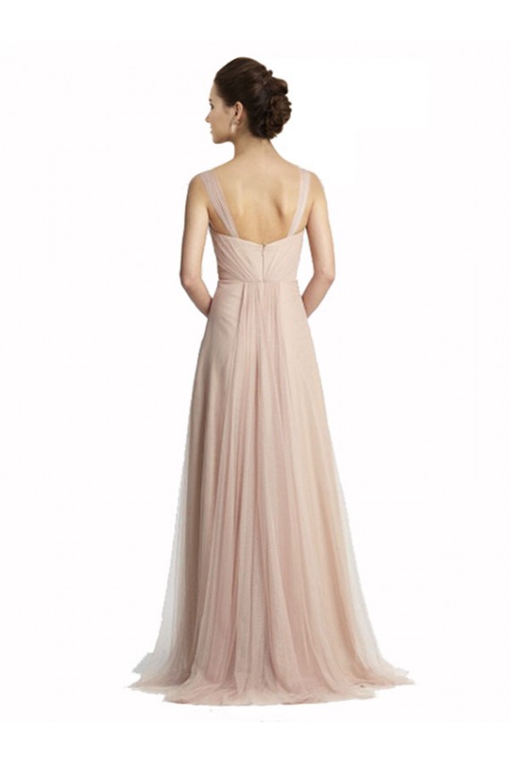 Nude Square Neck Sleeveless A-Line Bridesmaid Evening Dress Townsville