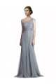 Slate Grey One Shoulder Sleeveless Mermaid Bridesmaid Dress Townsville