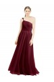 Burgundy One Shoulder Sleeveless Tulle A-Line Semi Formal Evening Dress / Bridesmaid Dress Townsville