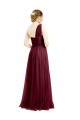 Burgundy One Shoulder Sleeveless Tulle A-Line Semi Formal Evening Dress / Bridesmaid Dress Townsville