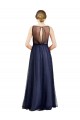 Burgundy Boat Neck Sleeveless Keyhole Back A-Line Semi Formal Evening Dress / Bridesmaid Dress Townsville