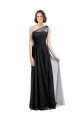 Black One Shoulder Sleeveless Tulle A-Line Bridesmaid Dress Townsville
