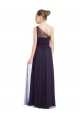 Black One Shoulder Sleeveless Tulle A-Line Bridesmaid Dress Townsville