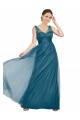 Teal Green V-Neck Sleeveless V-Back A-Line Bridesmaid Dress Townsville